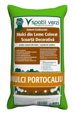 Mulci portocaliu 60L/1 palet(48buc) - imagine 3